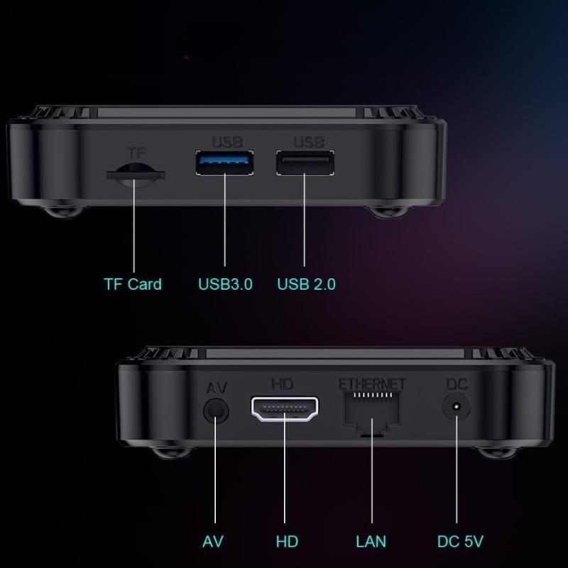 HK1 Rbox K8S RK3528 2GB/16GB Android 13 Negro - Android TV - puertos