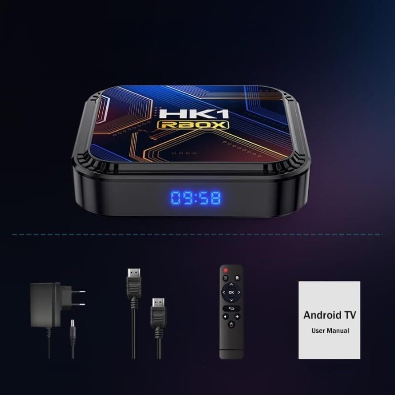 HK1 Rbox K8S RK3528 2GB/16GB Android 13 Negro - Android TV - contenido de la caja