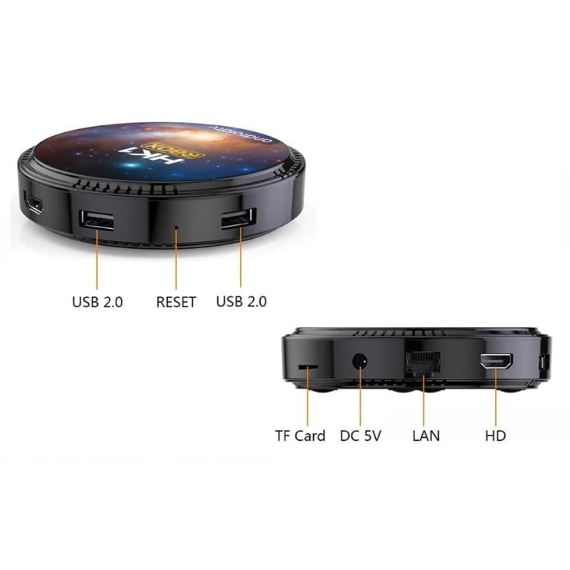 HK1 Rbox W2T S905W2 4Go/64Go Android 11 Noir - Android TV - ports