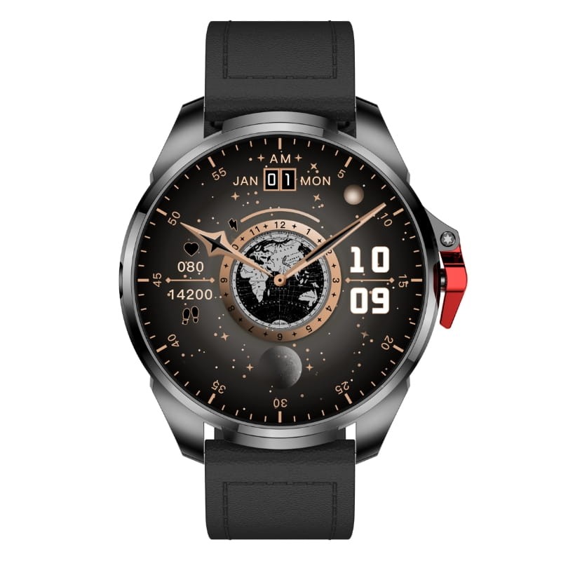 HX-No.1 Preto - Relógio inteligente - vista frontal