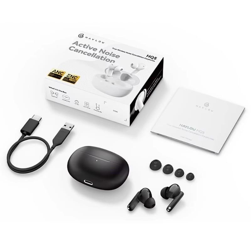 Haylou HQ5 ANC Noir - contenu de la boîte