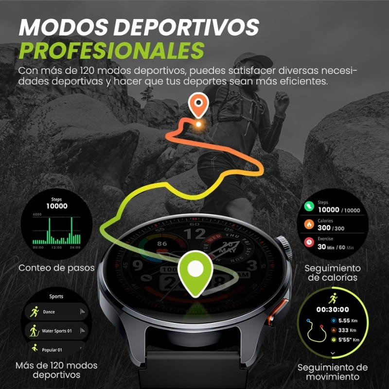 Haylou Watch 4S Preto - modos desportivos