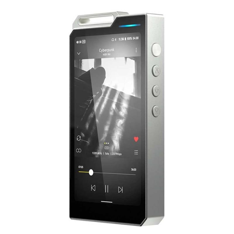 HiBy R4 Plata - Reproductor Hi-Res - vista a 45 grados