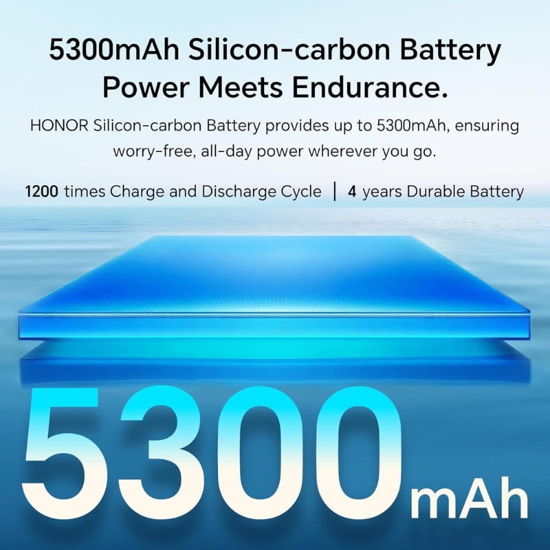 Honor 400 Pro 5G 12GB/512GB Azul - capacidade da bateria