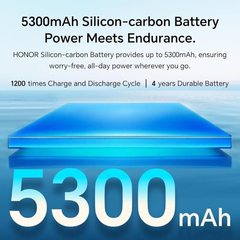 Honor 400 Pro 5G 12GB/512GB Azul - capacidade da bateria