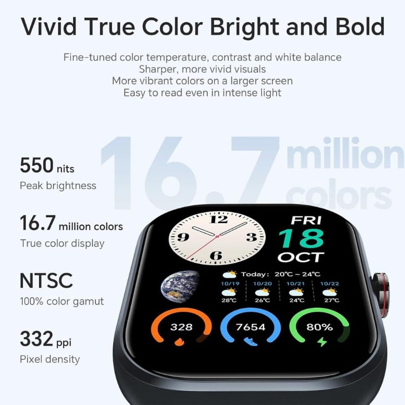 Honor Choice Watch Noir - luminosité de l'écran