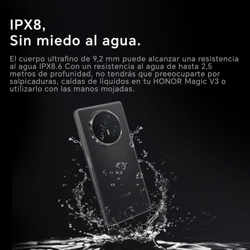 Honor Magic V3 5G 12GB/512GB Castanho - resistencia al agua