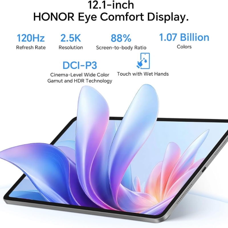 Honor Pad 10 12,1 8Go/256Go WiFi Gris - caractéristiques de l'écran