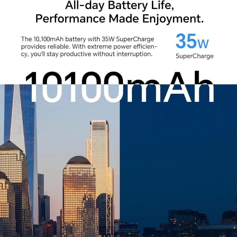 Honor Pad 10 12,1 8Go/256Go WiFi Gris - capacité de la batterie