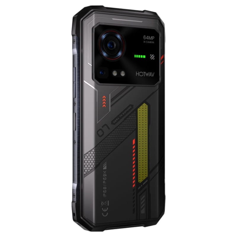 Hotwav Hyper 7 5G 8GB/256GB Preto Rugged - vista traseira