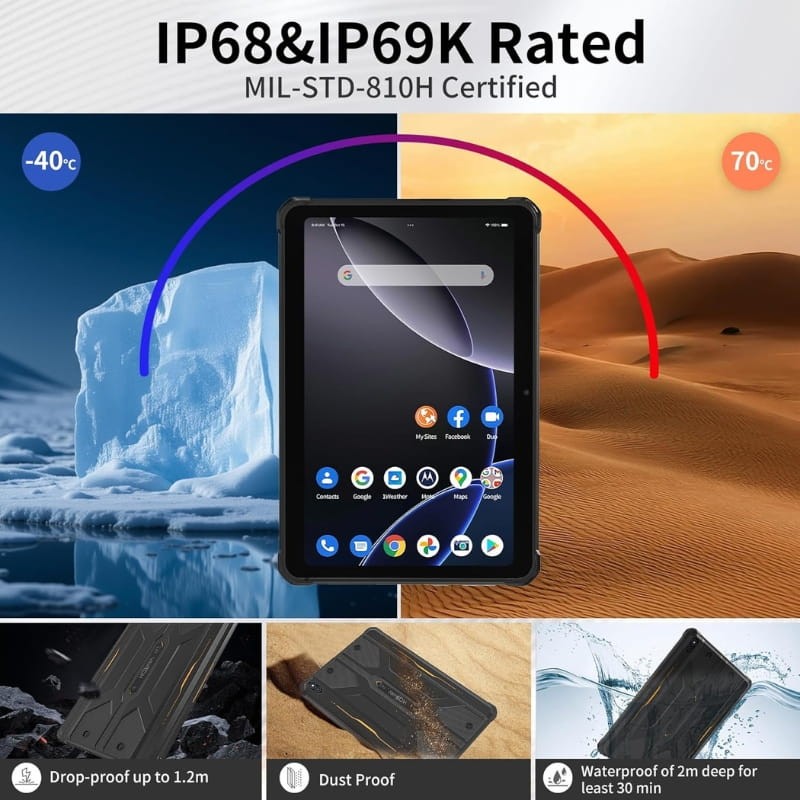 Hotwav R10 Pro 10,1 8GB/256GB WiFi + 4G Negro - diseño rugged