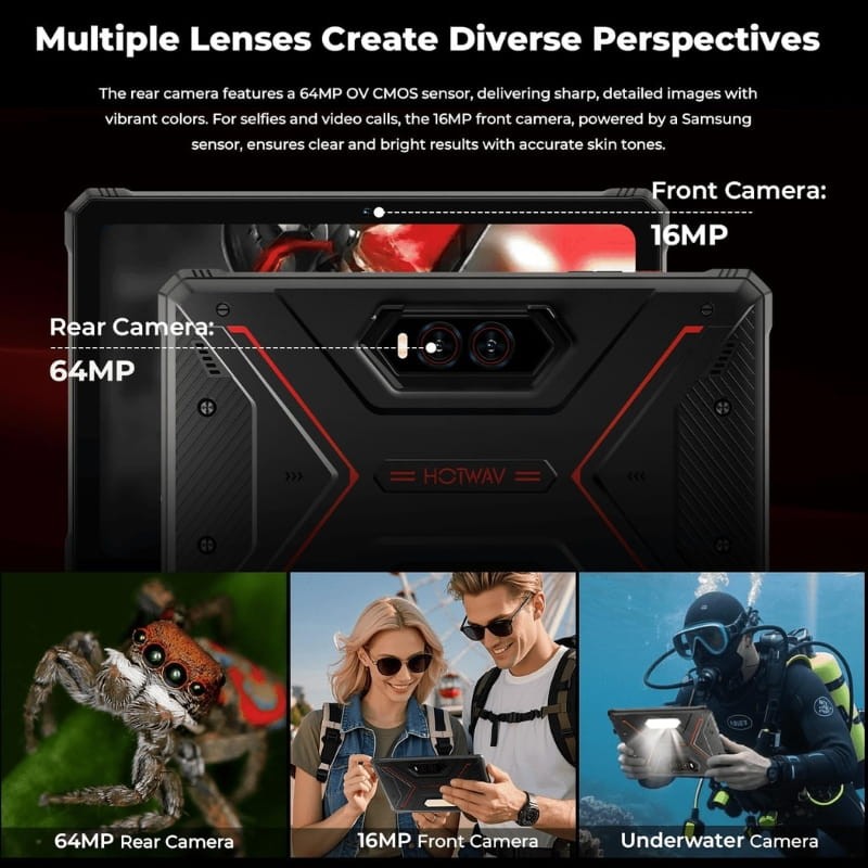 Hotwav R9 Plus 11 8GB/512GB WiFi + 4G Preto - sistema de câmaras