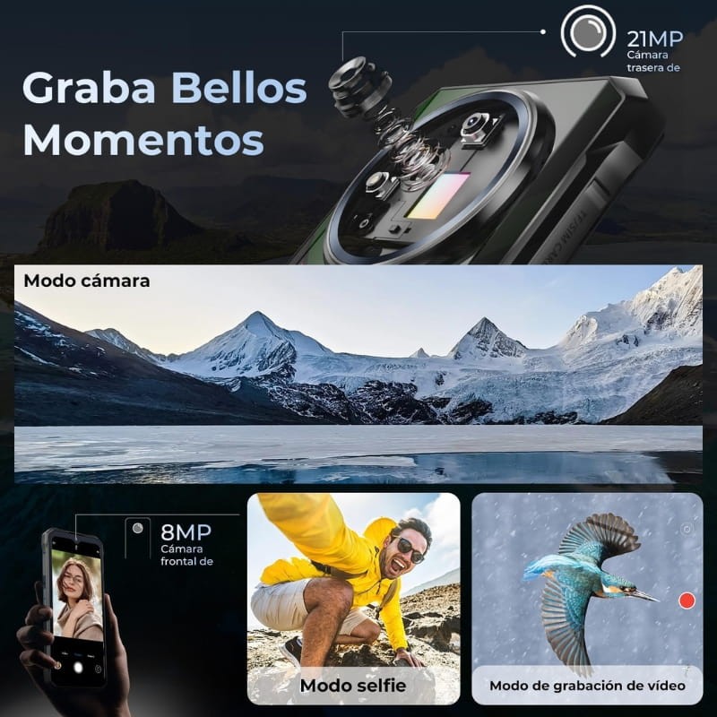 Hotwav T7S 4GB/128GB Verde Rugged - sistema de câmaras