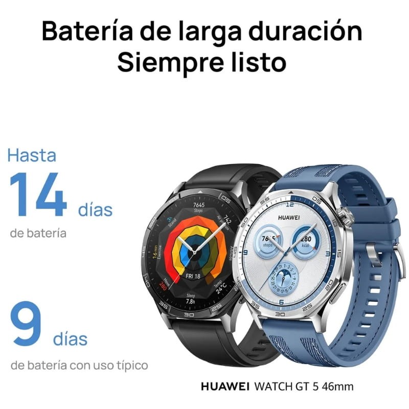 Huawei GT 5 46mm Correa de Cuero Marrón - duración de la batería