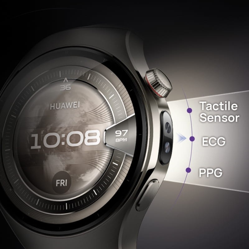 Huawei Watch 5 42 mm Branco - sensor integrado