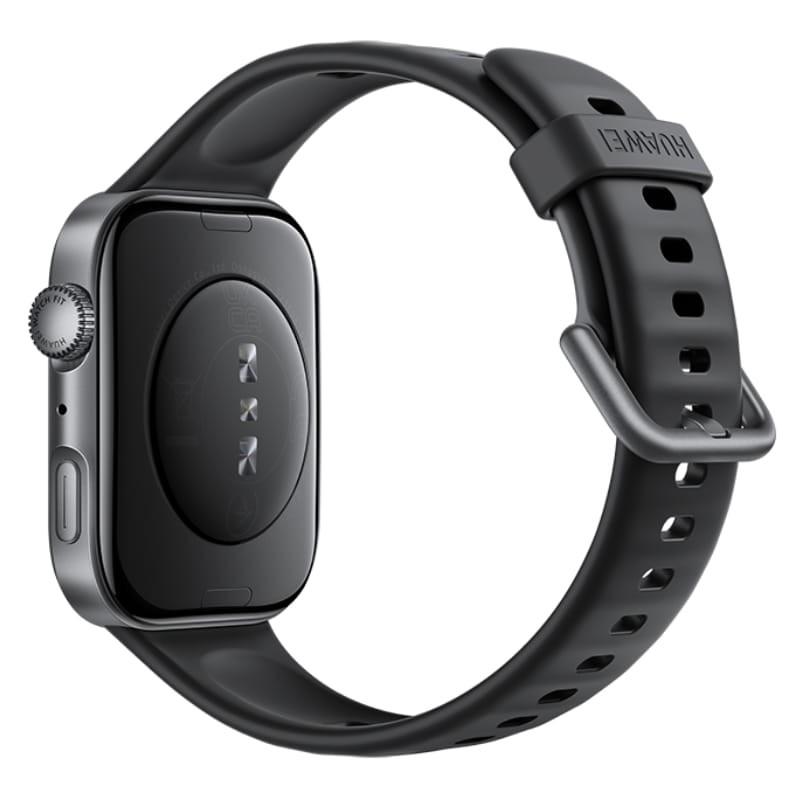 Huawei Watch Fit 4 Preto + FreeBuds SE 2 Branco - vista traseira a 45 graus