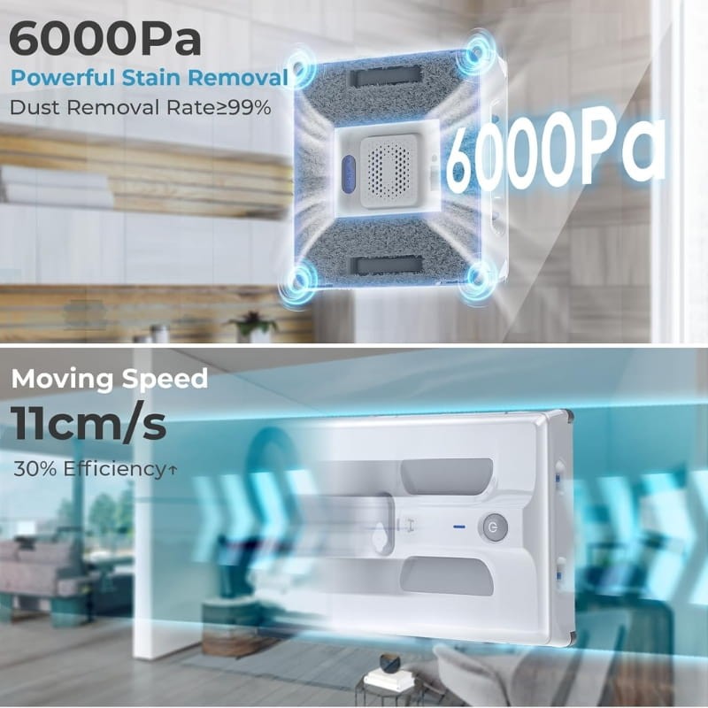 Hutt A1 Blanco - Robot Limpiacristales - potencia y velocidad