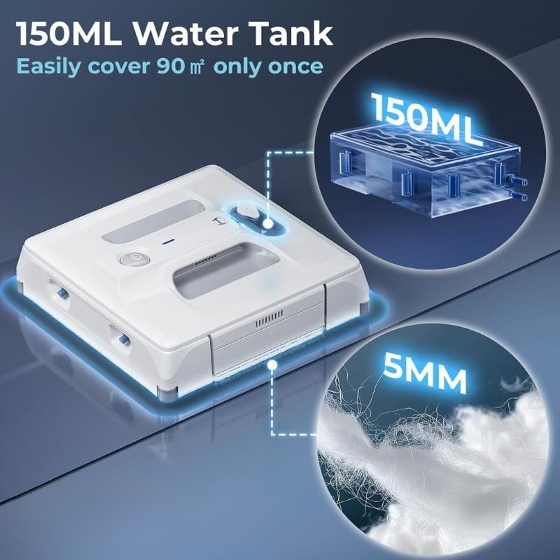 Hutt A1 Blanco - Robot Limpiacristales - capacidad del tanque de agua