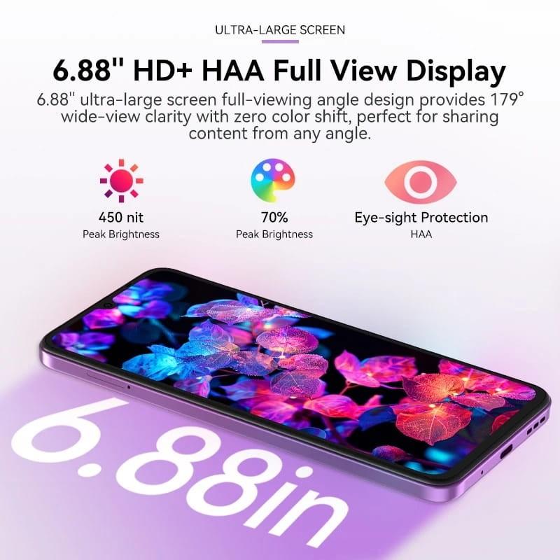 IIIF150 Action A5 Pro 3GB/256GB Morado - características de la pantalla