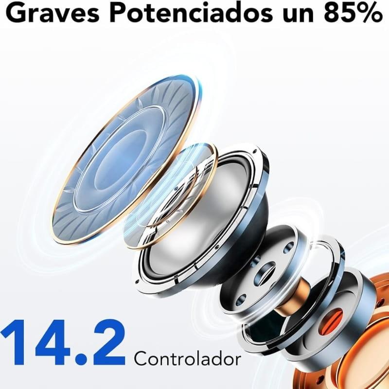 IKT X08 Negro - Auriculares Bluetooth - tamaño de drivers