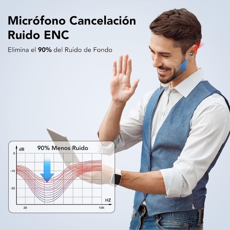 IKT X08 Negro - Auriculares Bluetooth - cancelación de ruido en llamadas