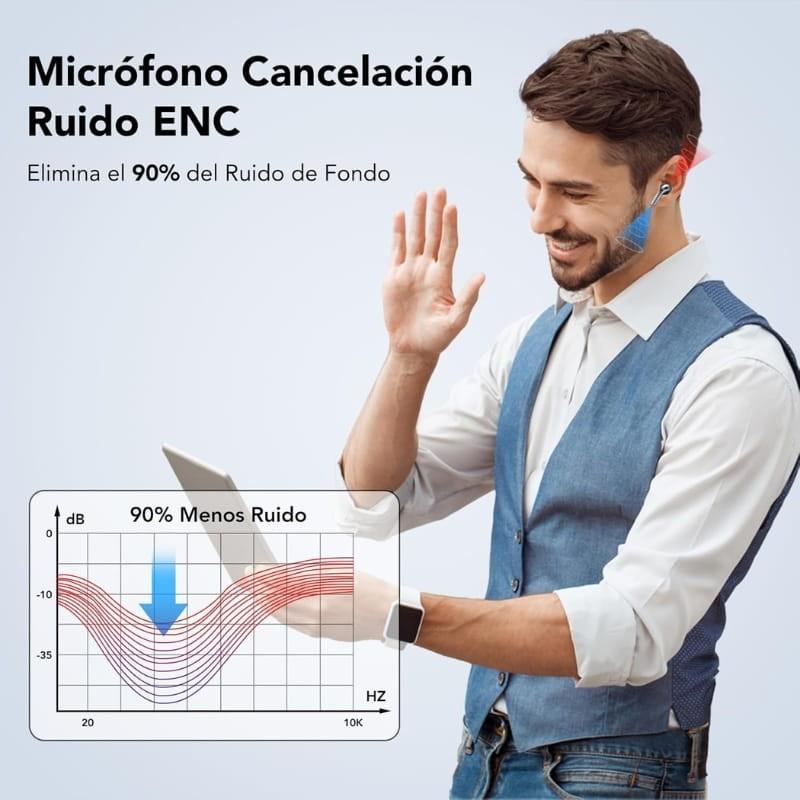 IKT X08 Negro - Auriculares Bluetooth - cancelación de ruido en llamadas