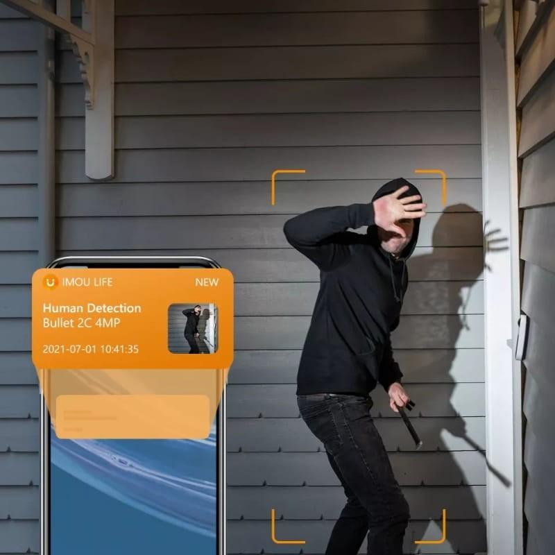Imou Bullet 2C 4 MP QHD IP67 WiFi Blanco - Cámara de Seguridad Exterior - detección inteligente