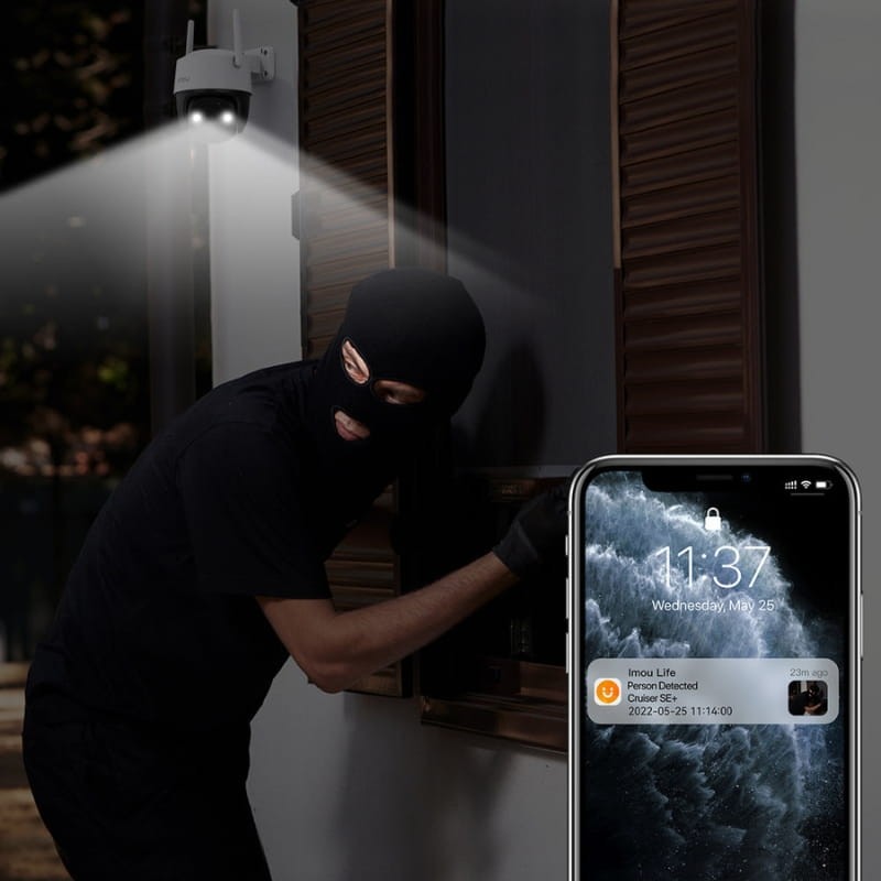 Imou Cruiser SE+ 5MP IP66 WiFi Branco - deteção de movimento