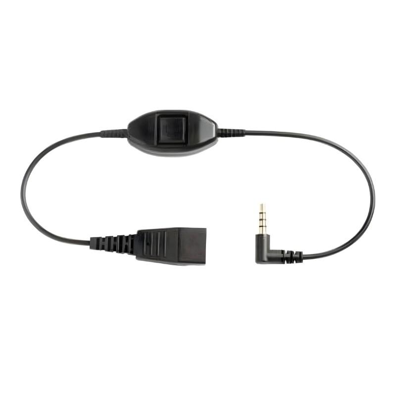 Câble Jabra 8735-019 QD/3,5 mm Noir - vue de face