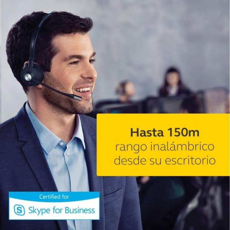 Jabra Engage 65 SE DECT Negro - Auriculares Inalámbricos con Micrófono - rango inalámbrico
