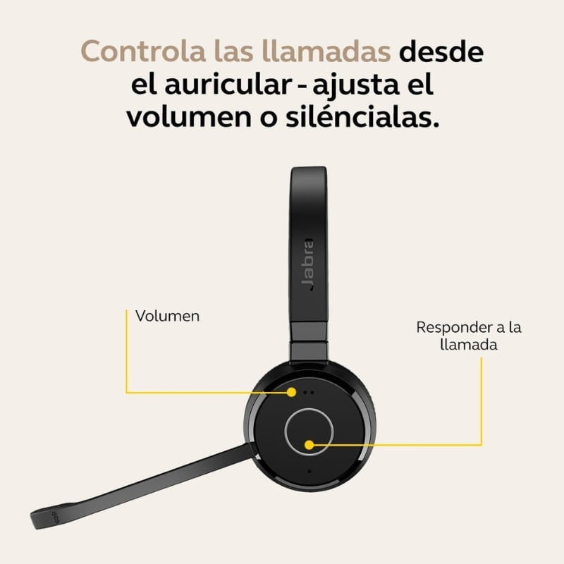 Jabra Evolve 65 TE MS Stéréo (USB-A) - contrôles intégrés