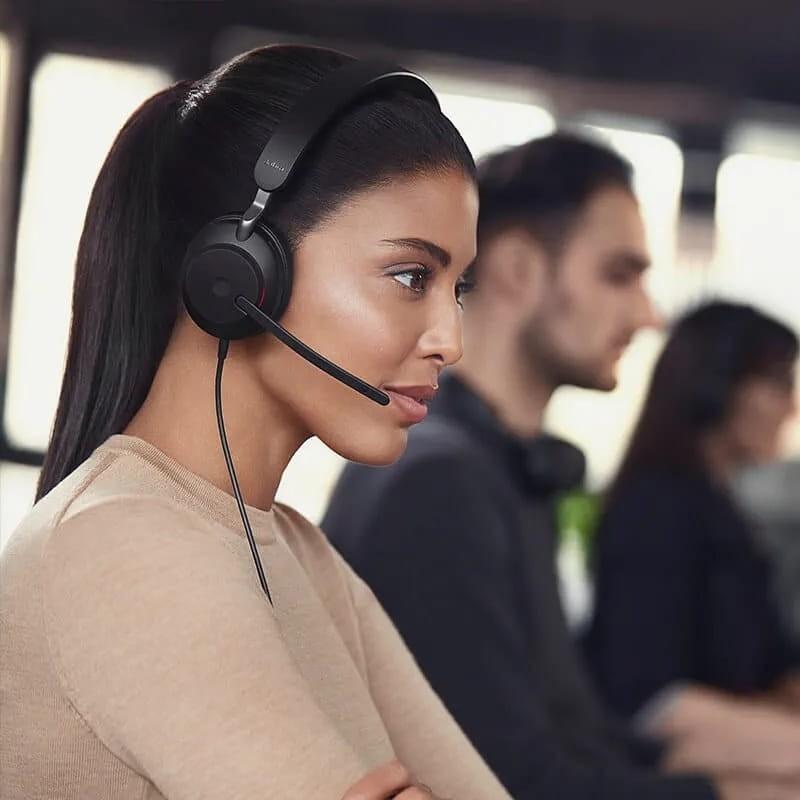 Jabra Evolve2 40 SE MS Estéreo Negro - Auriculares con Micrófono - micrófono ajustable