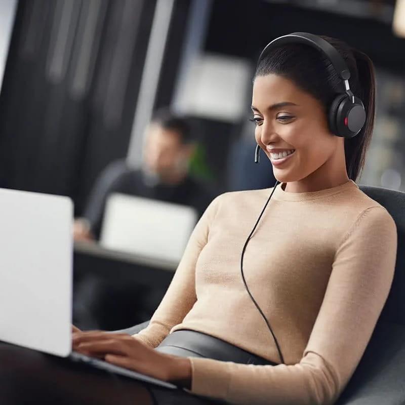 Jabra Evolve2 40 SE MS Estéreo Negro - Auriculares con Micrófono - versión estéreo