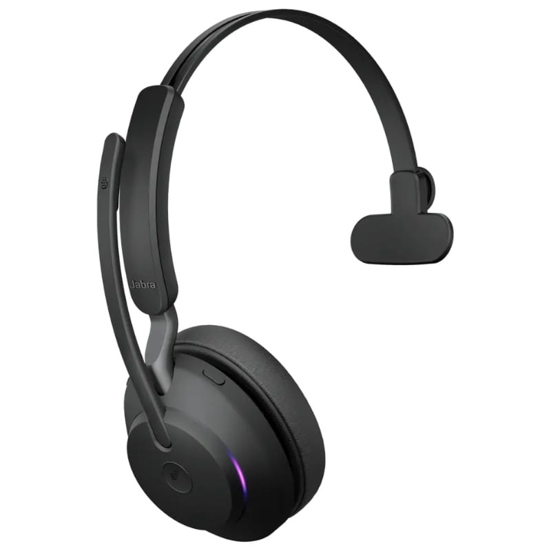 Jabra Evolve2 65 MS Mono (USB-A) Negro - vista a 45 grados