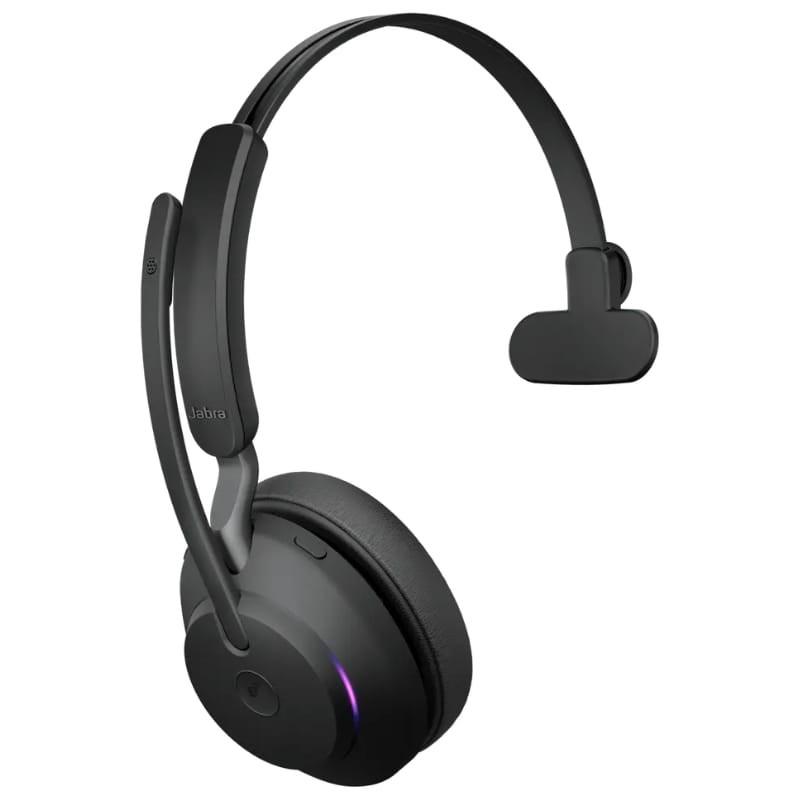 Jabra Evolve2 65 MS Mono (USB-A) Negro - vista a 45 grados