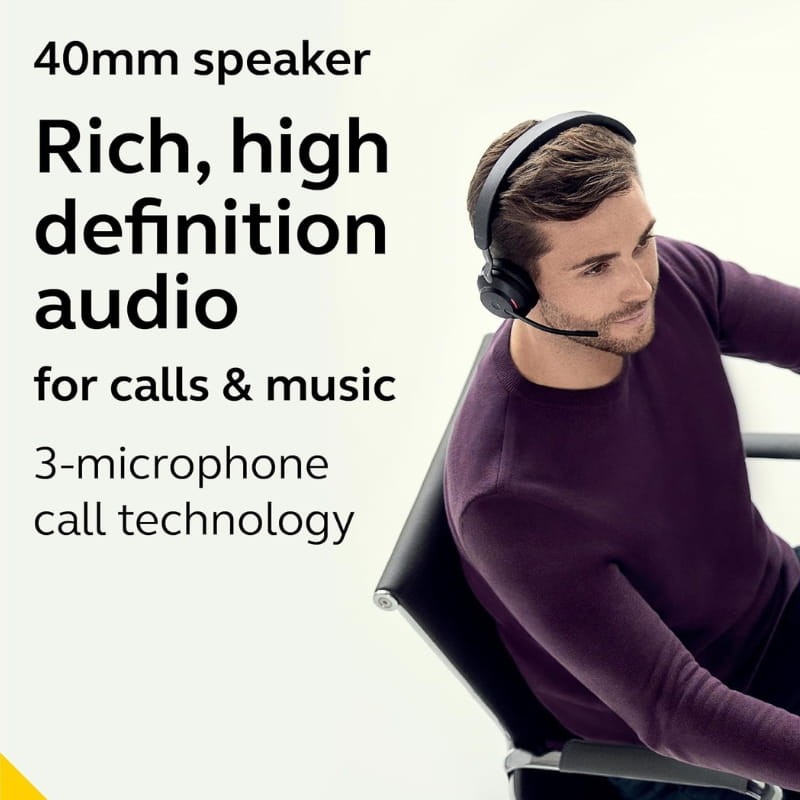 Jabra Evolve2 65 MS Mono (USB-A) Negro - micrófono triple