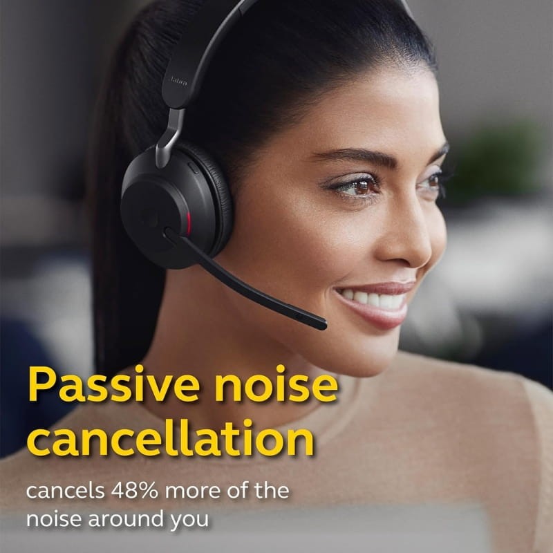 Jabra Evolve2 65 MS Mono (USB-A) Negro - cancelación de ruido pasiva