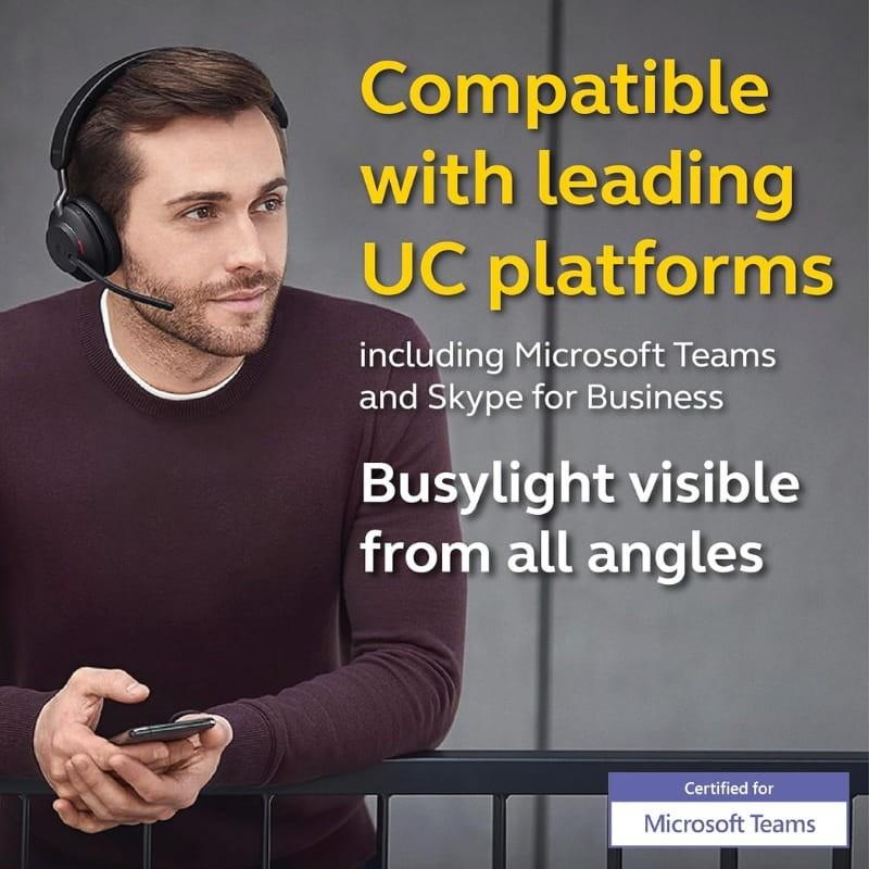 Jabra Evolve2 65 MS Mono (USB-A) Negro - certificación Microsoft