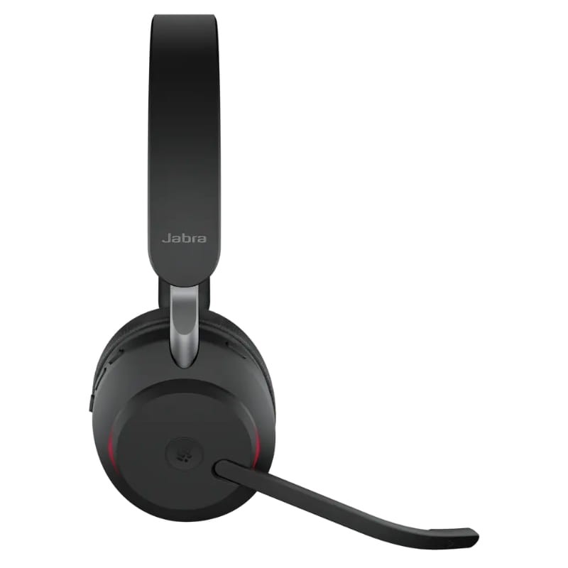 Jabra Evolve2 65 MS Stereo (USB-A) Negro - vista lateral