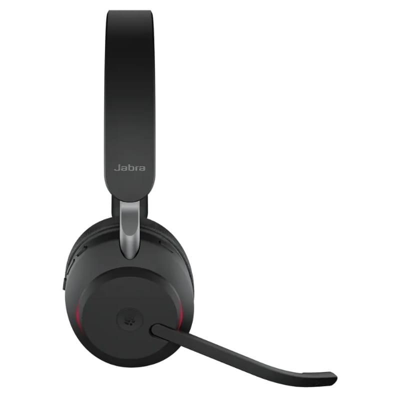 Jabra Evolve2 65 MS Stéréo (USB-A) Noir - vue latérale