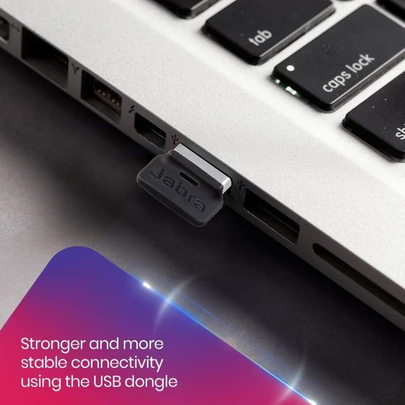 Jabra Evolve2 65 MS Stéréo (USB-A) Noir - clé USB-A