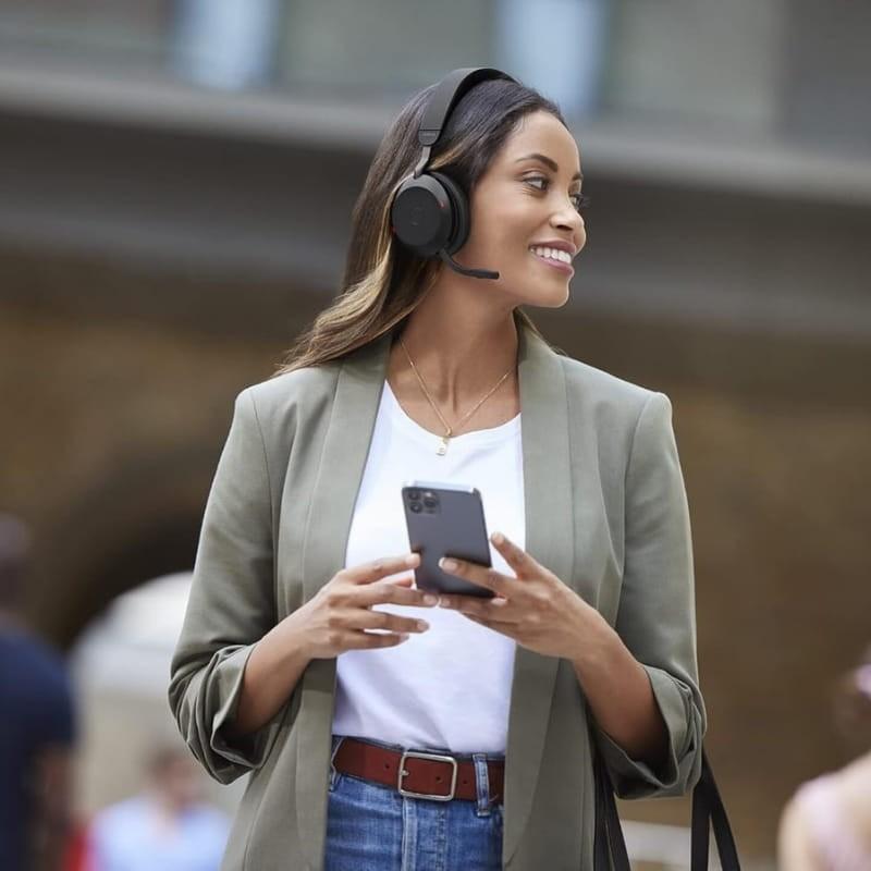 Jabra Evolve2 75 MS ANC Negro - Auriculares Inalámbricos con Micrófono - conectividad Bluetooth
