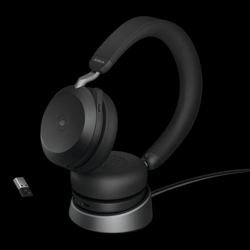 Jabra Evolve2 75 UC ANC Negro - Auriculares Inalámbricos con Micrófono y Soporte de Carga