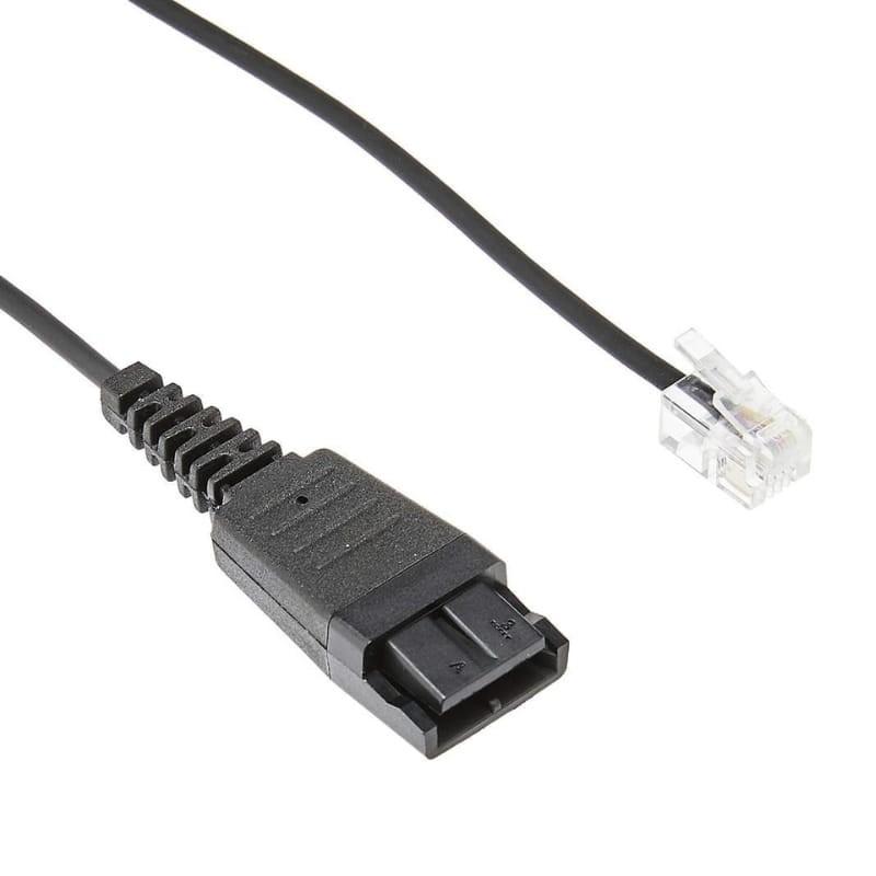 Câble Jabra GN1200 QD/RJ45 version spirale noir - Connecteurs QD et RJ45