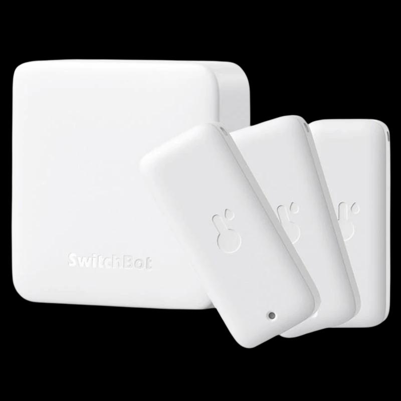 Kit SwitchBot Hub Mini Blanc + 3 x Capteurs d'Humidité/Température