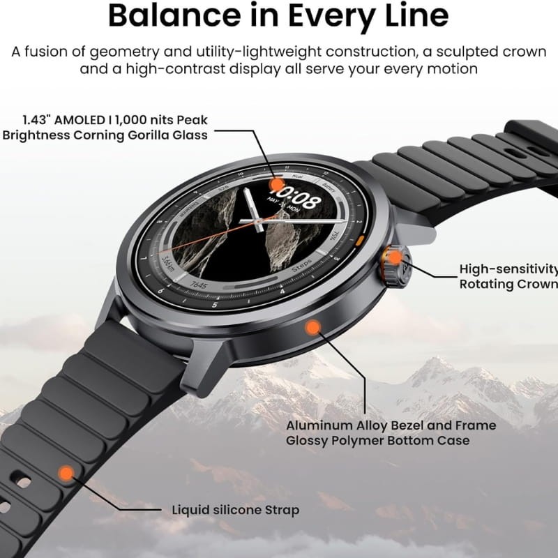 Kospet ORB Argent - détails de la conception