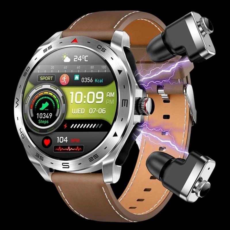 T95 Castanho com Bracelete de Couro e Auriculares