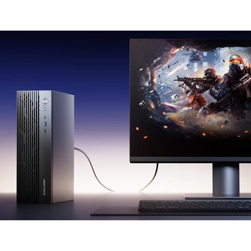 MINISFORUM 790S7 Ryzen 9 7940HX Barebone No Ram/No Rom Negro - Mini PC - resolución 4K