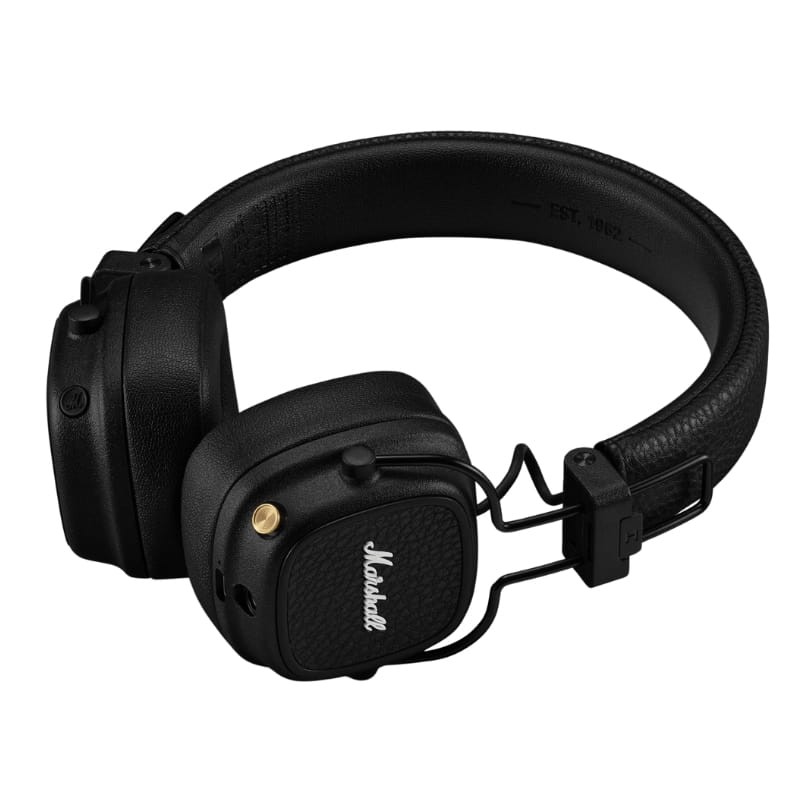 Marshall Major V Noir - Casque d'écoute Bluetooth - vue de côté