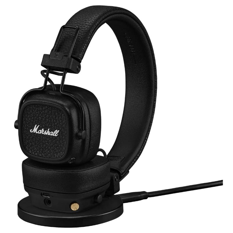 Marshall Major V Noir - Casque d'écoute Bluetooth - socle de charge